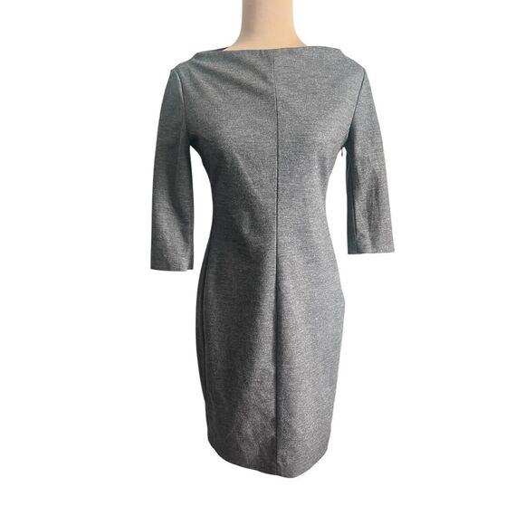 Diane von Furstenberg Grey Bodycon Work Dress Size 6 | Minimalist Chic Y2K - Picture 1 of 4
